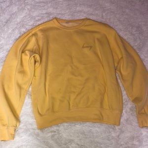 brandy melville honey crew neck